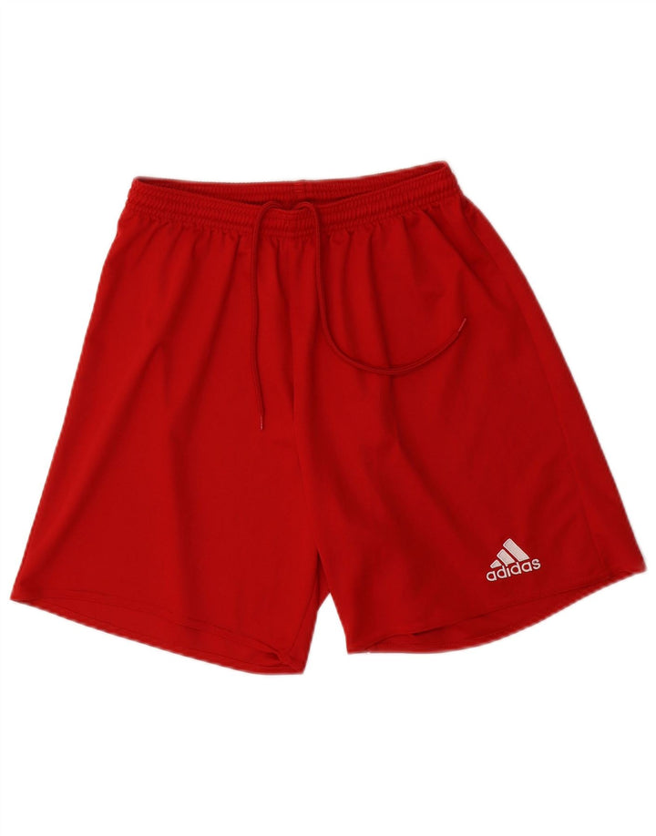 Pantaloni scurți sport pentru bărbați Adidas Climalite, poliester roșu mediu