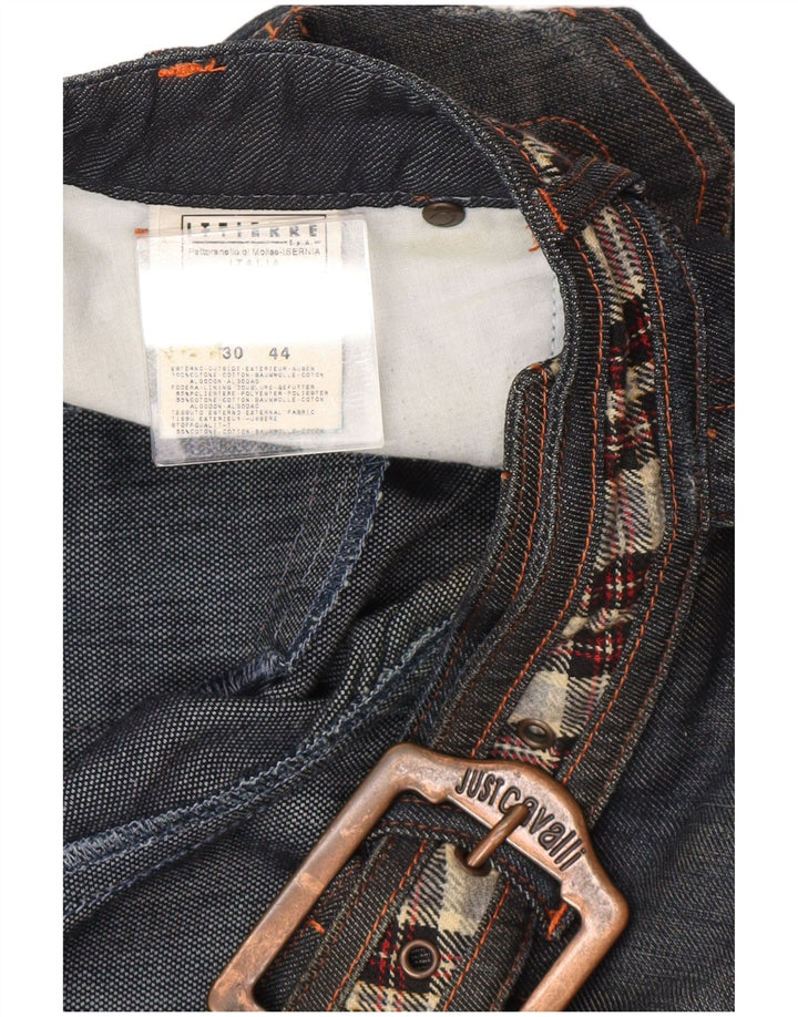 Blugi drepti pentru femei Just Cavalli IT 44 Medium W32 L27 Bleumarin Designer