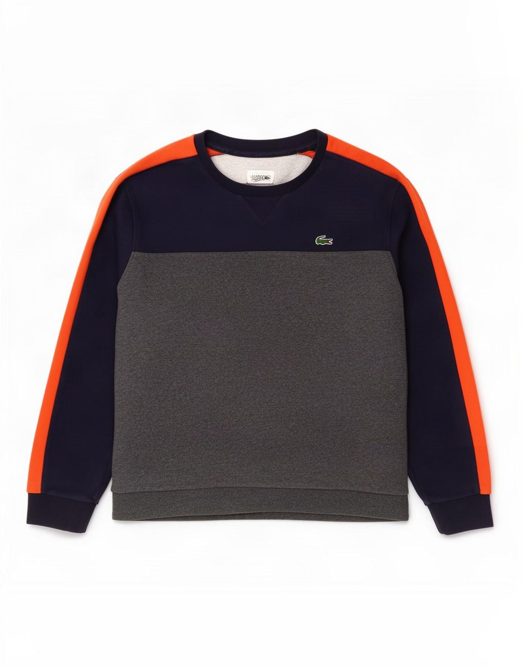 Pulover pentru bărbați Lacoste Mărimea 8 3XL Bumbac color bloc de culoare gri