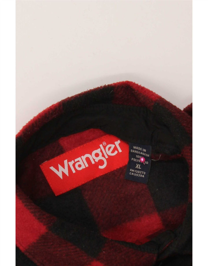 Cămașă din flanel pentru bărbați Wrangler XL, poliester cu carouri roșii
