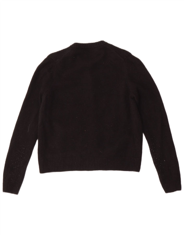 Pulover cardigan pentru femei Zara UK 14 Lână neagră mare