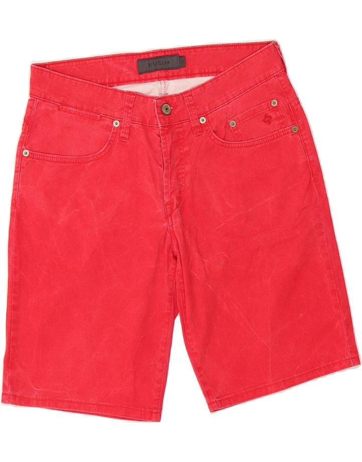 SIVIGLIA Mens Denim Shorts  W31 Medium Red Cotton Vintage SIVIGLIA and Second-Hand SIVIGLIA from Messina Hembry 