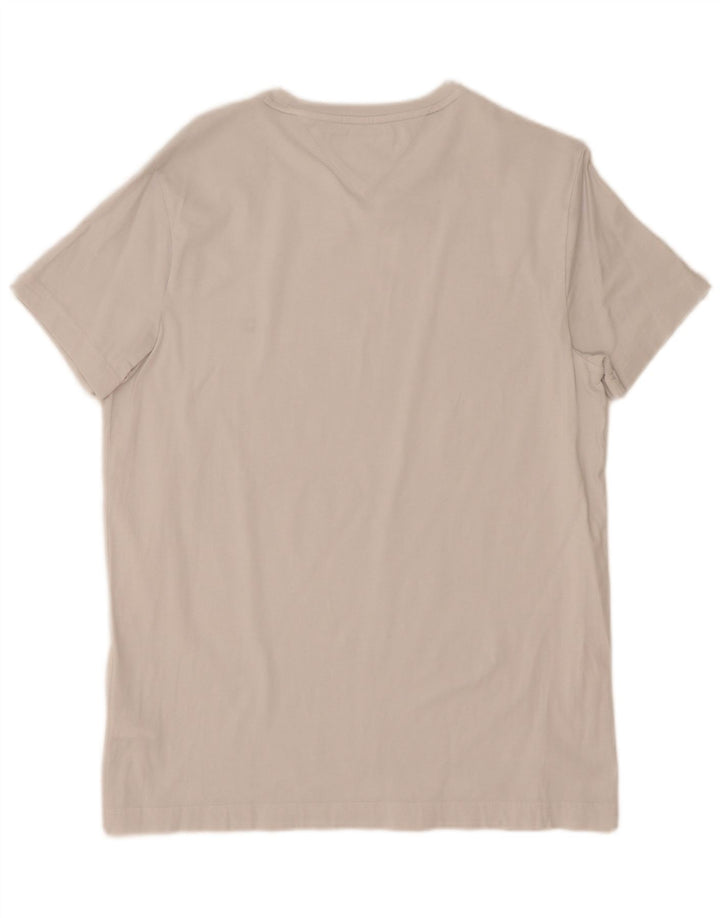 Tricou extra subțire pentru bărbați Tommy Hilfiger Top mare din bumbac alb