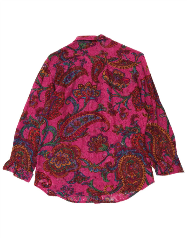 Cămașă Sisley pentru femei Relaxed Elegance IT 42 Medium Pink Paisley Bohemian