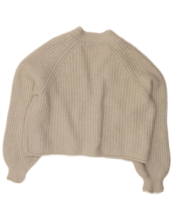 Pulover cardigan supradimensionat pentru femei Zara UK 10 Small White