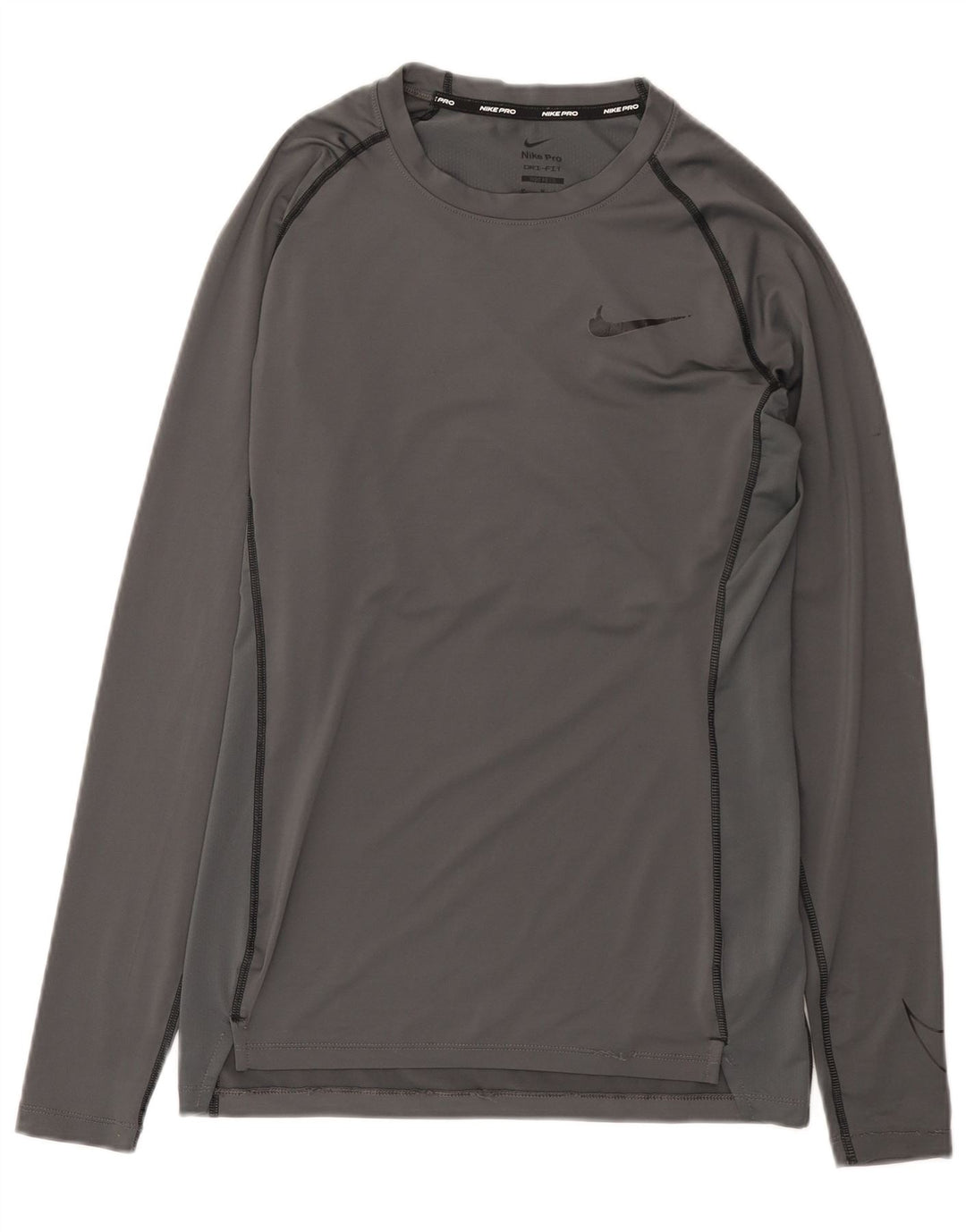 Tricou pentru bărbați Nike Dri Fit Top cu mânecă lungă, gri mediu, poliester