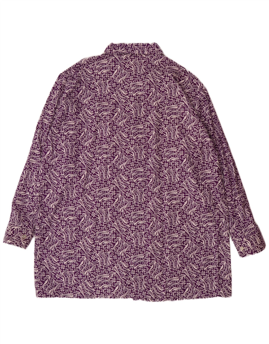 Cămașă pentru bărbați VINTAGE cu model abstract Mărimea 44 XL violet