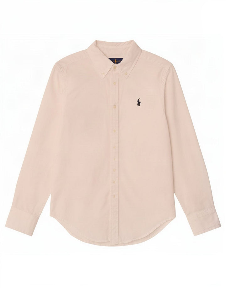 Cămașă Ralph Lauren băieți 7-8 ani bumbac alb