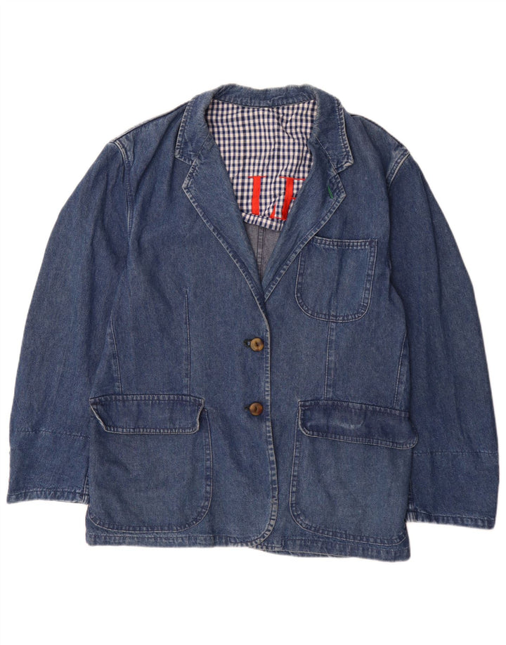 Jachetă Valentino pentru femei, cu 2 nasturi, cu 2 nasturi, blazer IT 42 Medium Blue