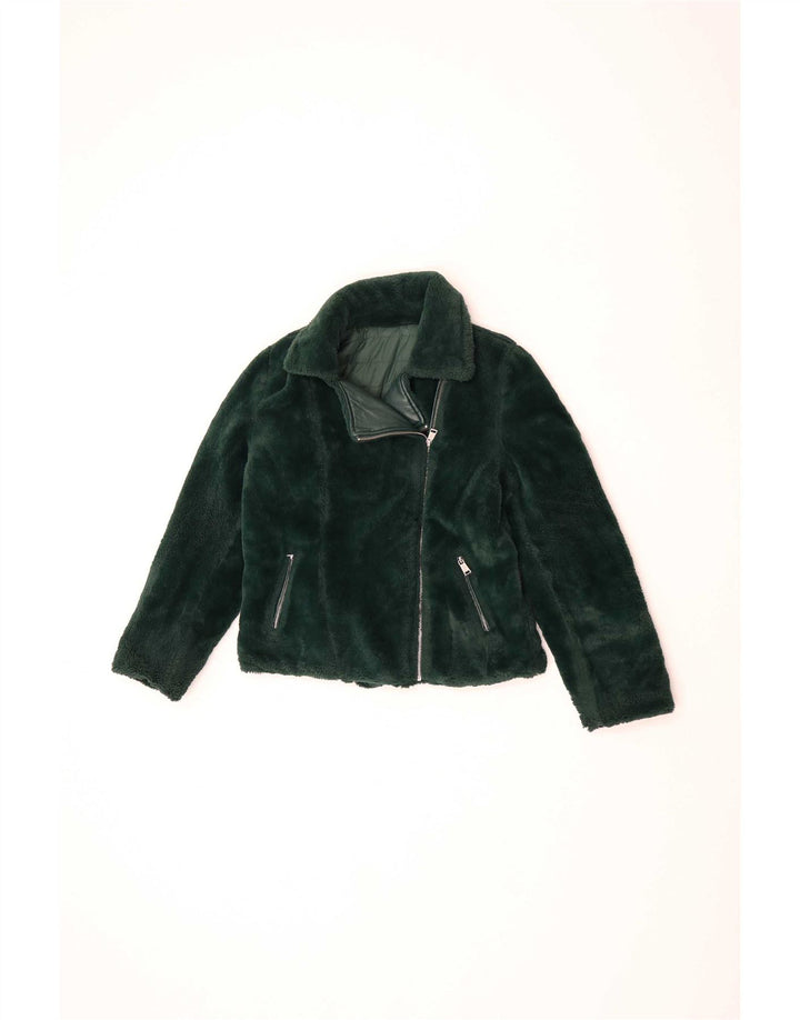 Jachetă căptușită reversibilă Guess pentru femei UK 10 Small Green Poliuretan