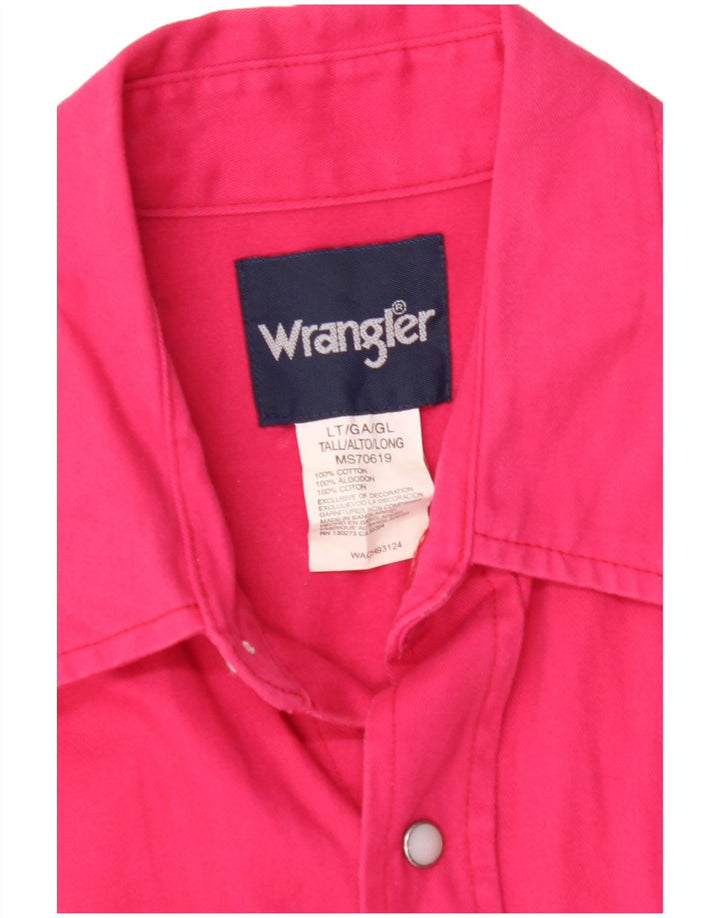 Cămașă înaltă pentru bărbați WRANGLER, bumbac mare, roz