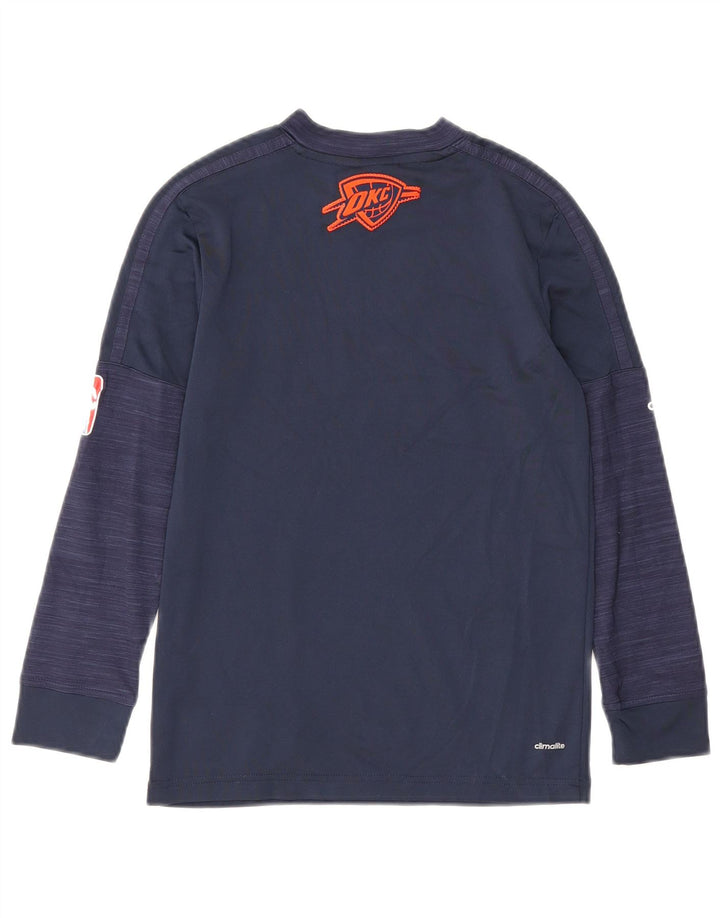Adidas Boys Graphic Top Maneca Lunga 7-8 Ani Mic Bleumarin