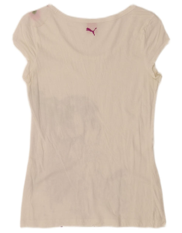 Tricou Puma Regular Graphic pentru femei Top UK 10 Small White