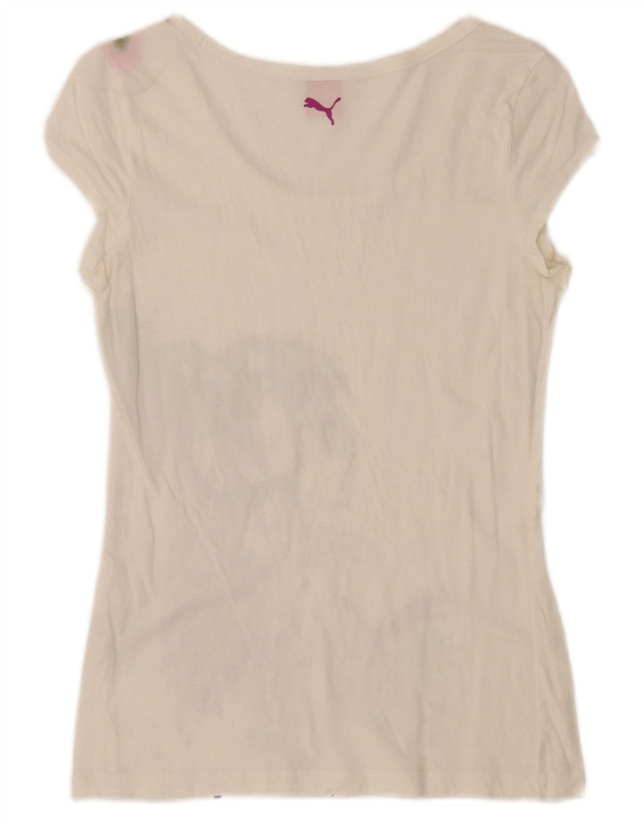 Tricou Puma Regular Graphic pentru femei Top UK 10 Small White