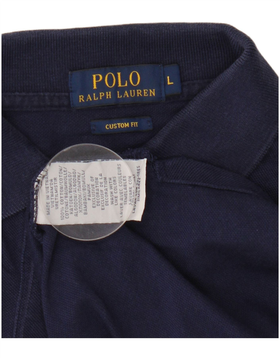 POLO RALPH LAUREN Cămașă polo personalizată pentru bărbați, bumbac, albastru bleumarin