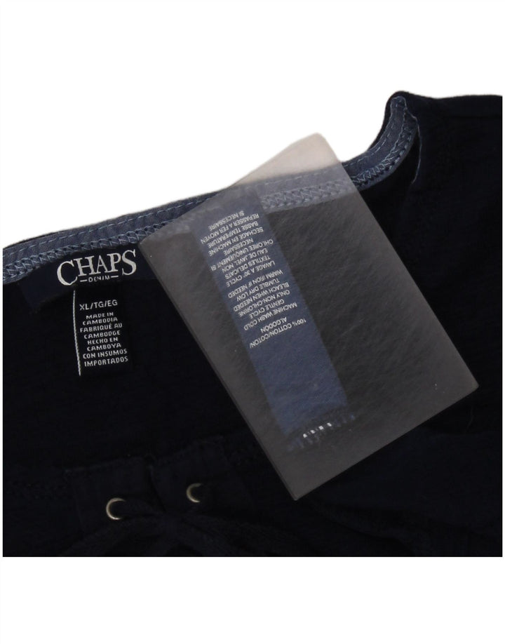 CHAPS Top pentru femei cu mâneci 3/4 UK 18 XL Bumbac bleumarin