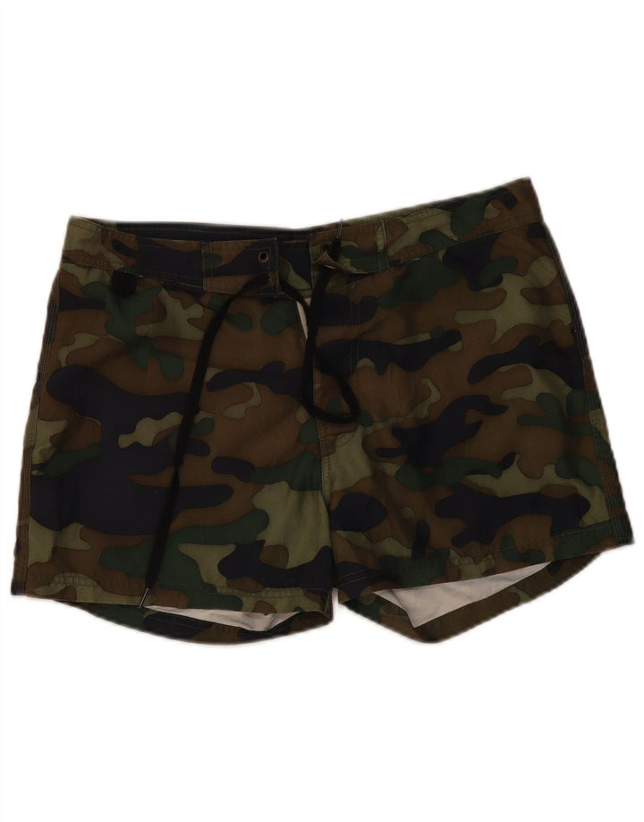 Sundek Pantaloni scurți de baie pentru bărbați, poliester de camuflaj mediu kaki