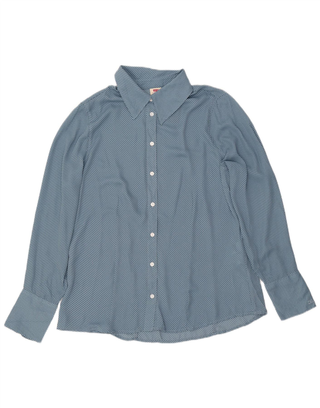 Cămașă oversize pentru femei LEVI'S, cu potrivire standard, UK 18 XL, picior de găină albastră