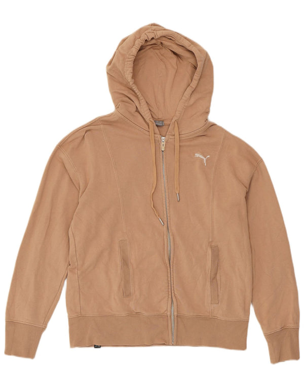 Pulover PUMA pentru femei, supradimensionat, cu fermoar, bumbac, UK 6 XS, bej