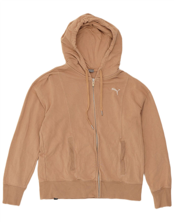 Pulover PUMA pentru femei, supradimensionat, cu fermoar, bumbac, UK 6 XS, bej