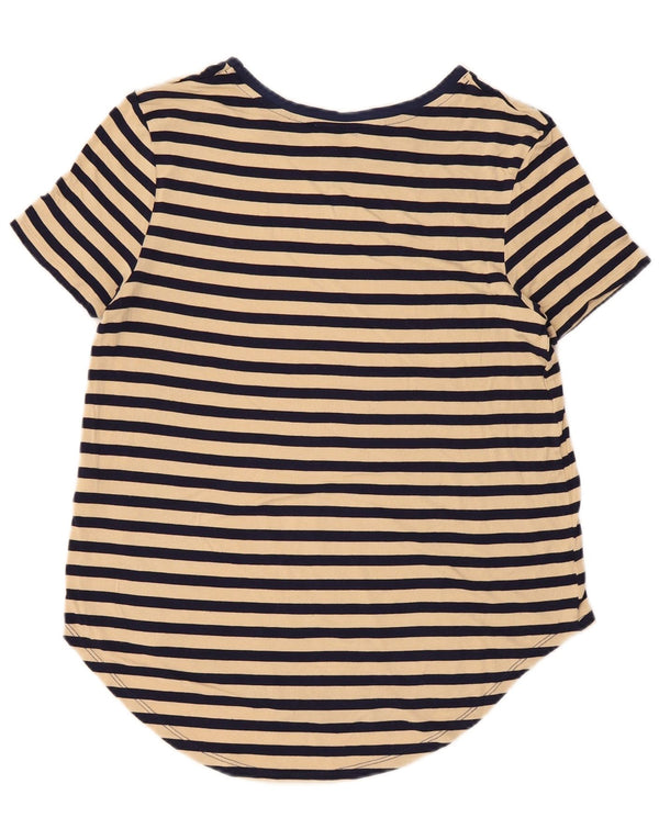 Tricou Oasis pentru femei Lash Top UK 10 Small Beige Striped Viscose