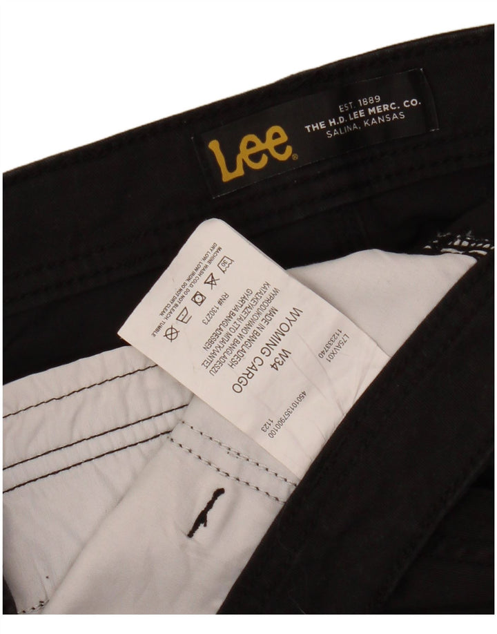 Pantaloni scurți cargo pentru bărbați Lee W34, bumbac negru mare