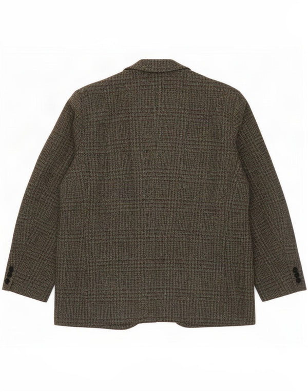 Jachetă pentru bărbați Harris Tweed, cu 3 nasturi, UK 38 Medium Khaki Houndstooth