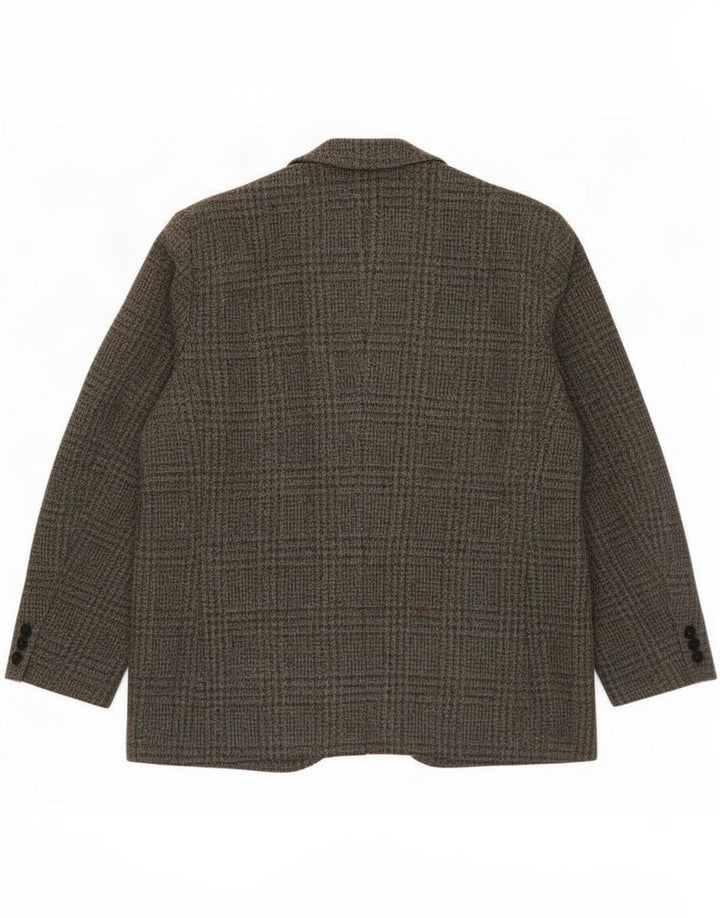 Jachetă pentru bărbați Harris Tweed, cu 3 nasturi, UK 38 Medium Khaki Houndstooth