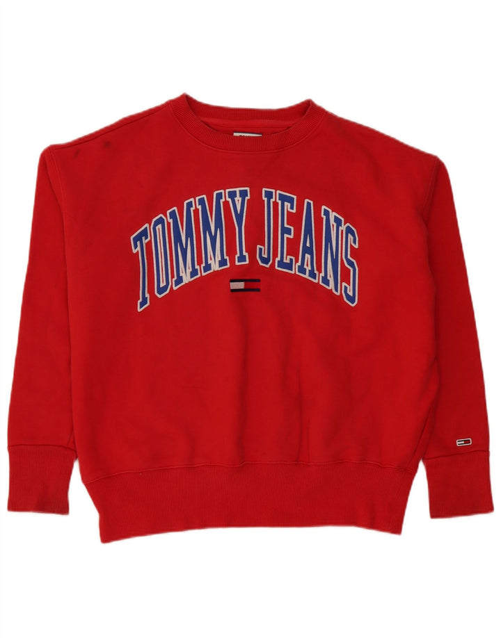 Pulover de hanorac supradimensionat pentru femei Tommy Hilfiger UK 14 Roșu mediu
