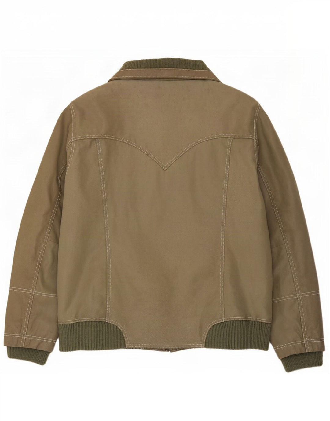 Jachetă din piele pentru bărbați Zizzi UK 36 Small Khaki