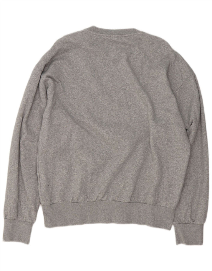 Hanorac grafic pentru bărbați Adidas Jumper mare, gri, bumbac cu pete