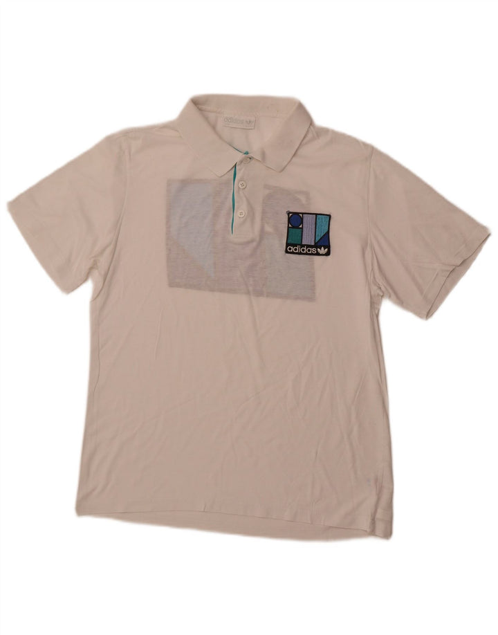 Tricou polo grafic ADIDAS pentru bărbați IT 50, bumbac alb mediu