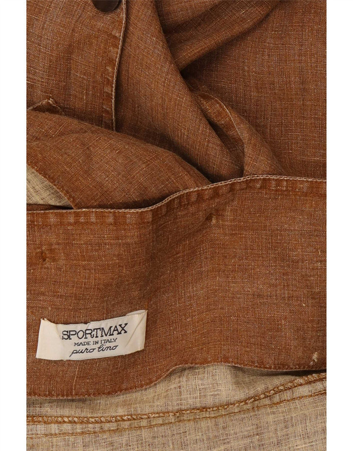 Sacou Sportmax pentru femei, supradimensionat, cu 5 nasturi, UK 18 XL, maro