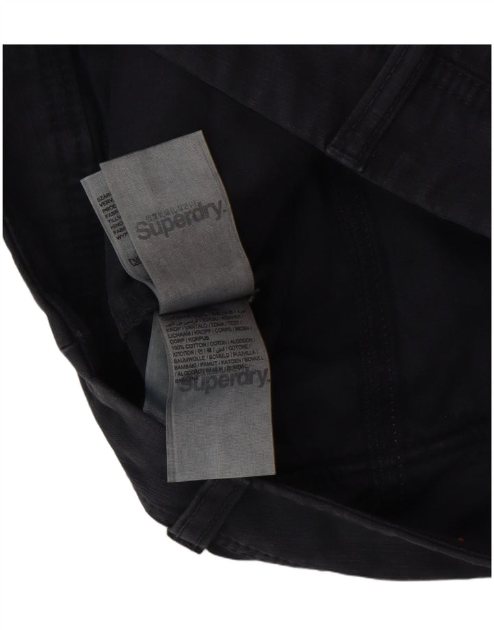 Pantaloni scurti cargo Superdry pentru femei XS W28 bumbac negru