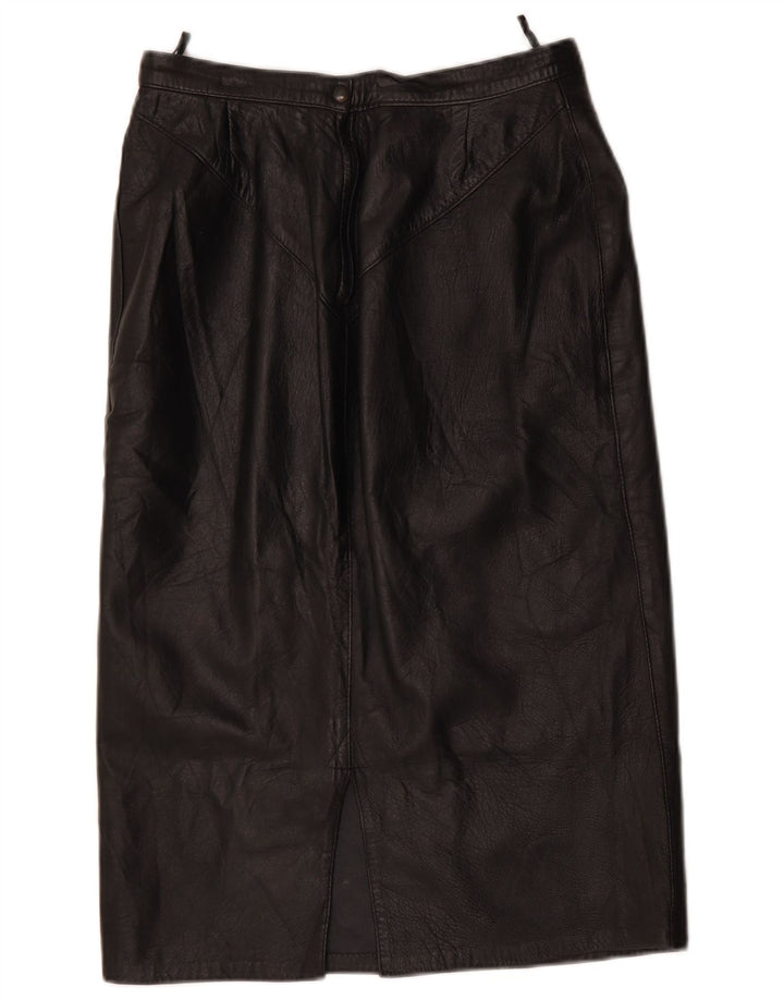 Fusta din piele vintage pentru femei W28 Medium Black