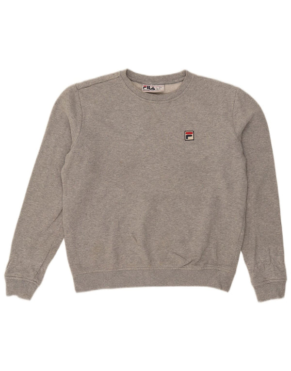 Pulover supradimensionat pentru femei Fila UK 10 Bumbac gri mic