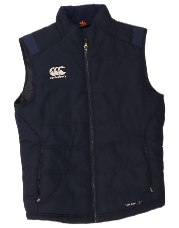 Gilet cu grafică Canterbury pentru bărbați, UK 34 XS, poliester bleumarin