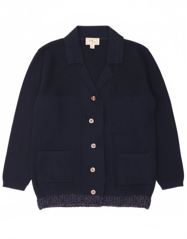 Pulover Cardigan Vintage pentru Damă IT 48 XL Bleumarin Acrilic