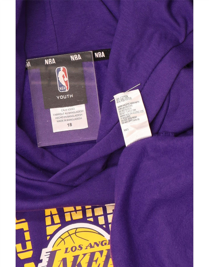 Pulover NBA pentru băieți Los Angeles Lakers Graphic Hoodie 15-16 ani violet