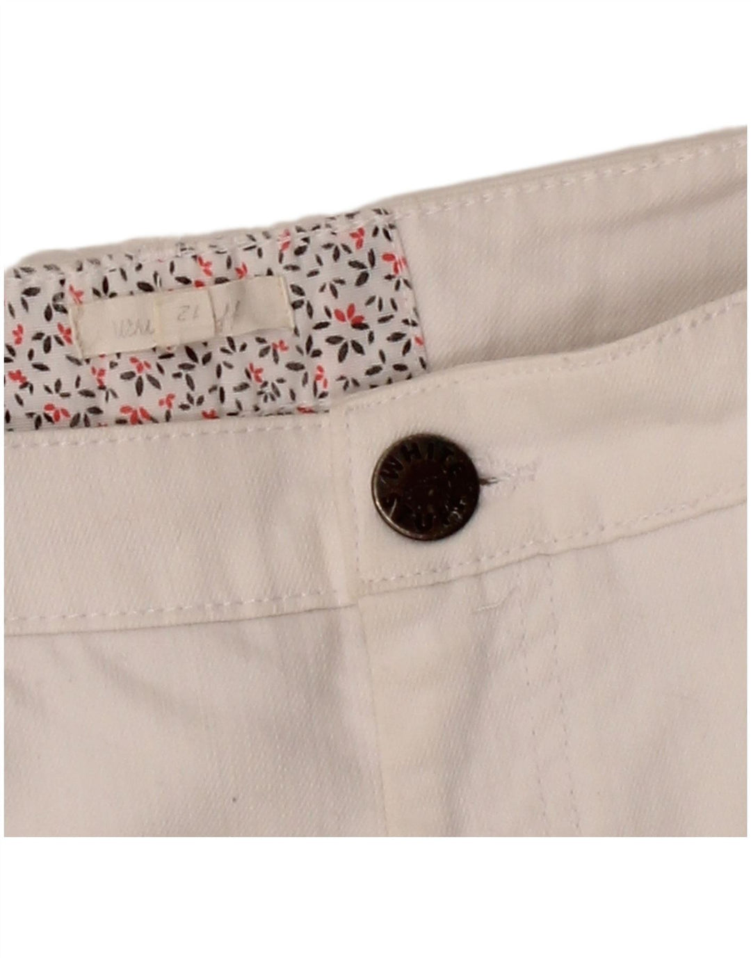 WHITE STUFF Womens Slim Jeans UK 12 Medium W32 L30 White Cotton