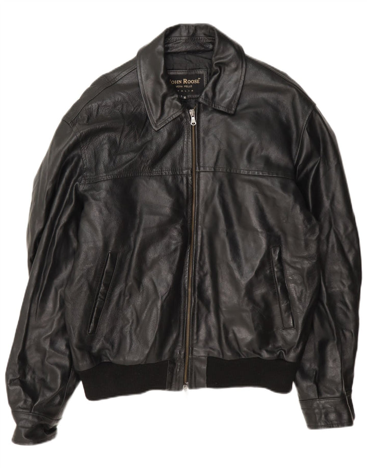 Jachetă de piele pentru bărbați John Roose UK 38 Medium Black