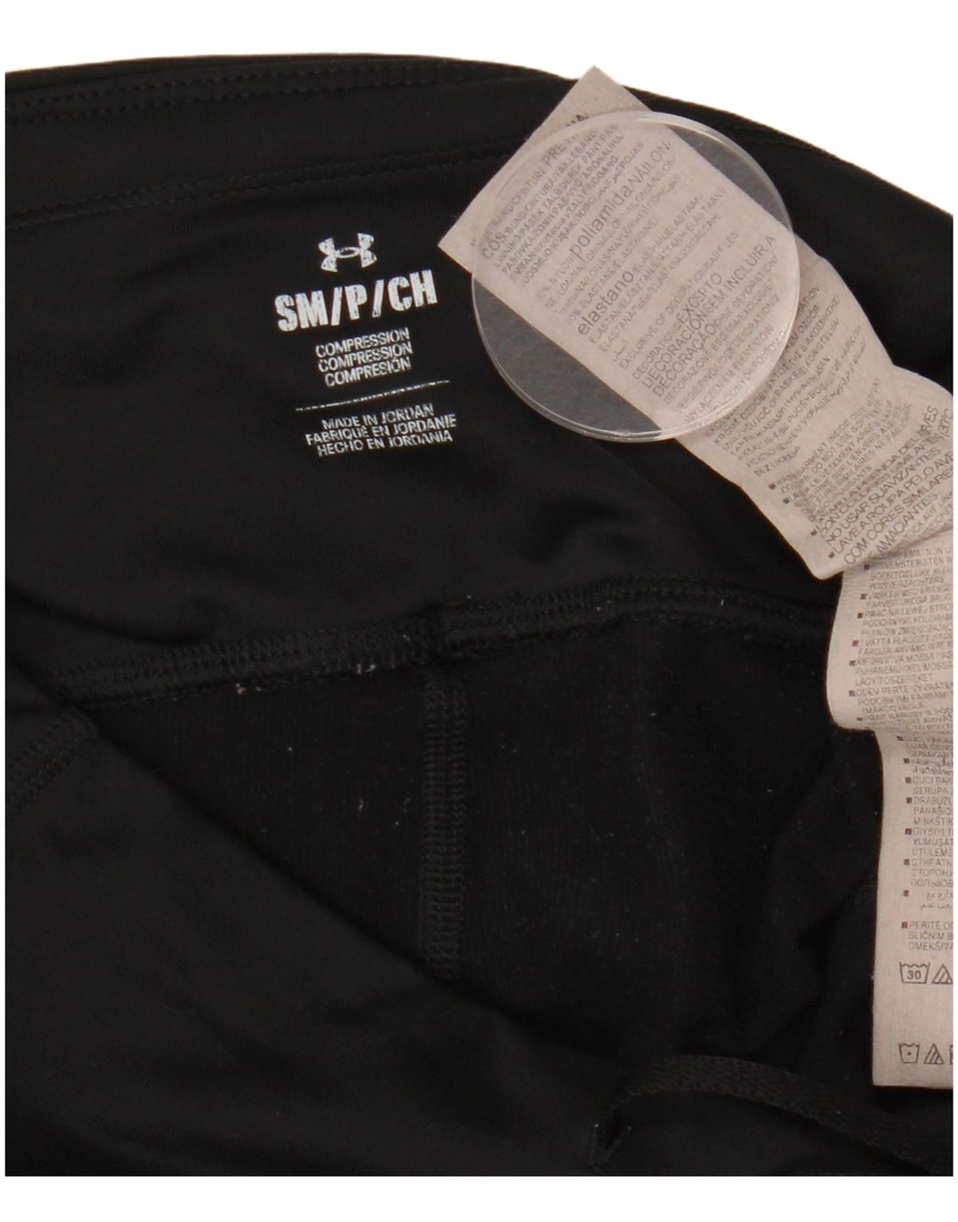Leggings pentru femei UNDER ARMOUR UK 10 Poliamidă geometrică neagră mică