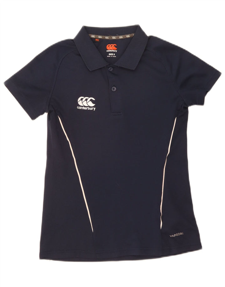 Tricou polo Canterbury pentru femei UK 8, poliester bleumarin mic
