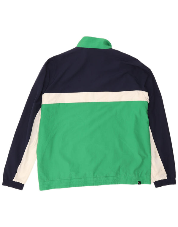 Jachetă de trening pentru bărbați Puma, 2XL, albastru bleumarin, poliester color bloc