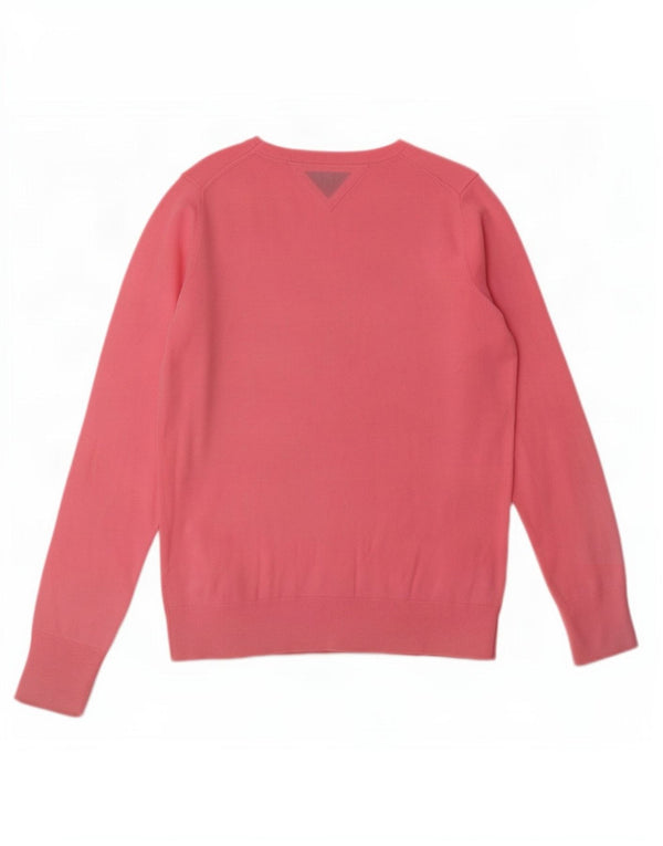 Pulover cardigan Tommy Hilfiger pentru femei UK 12, bumbac roz mediu
