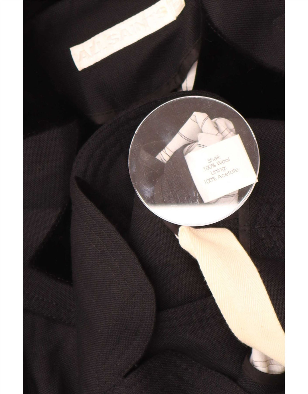 Jachetă pentru femei All Saints UK 12 Medium Black Colorblock Lână