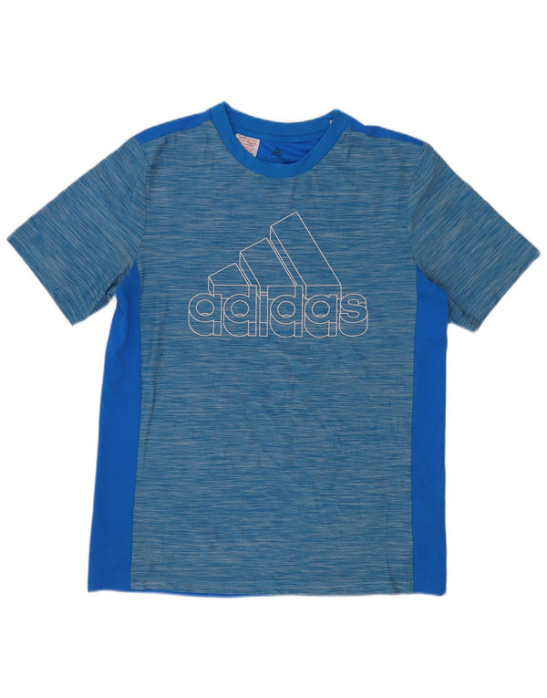 Tricou cu grafic Aeroready Adidas pentru băieți Top 13-14 ani, albastru, color block