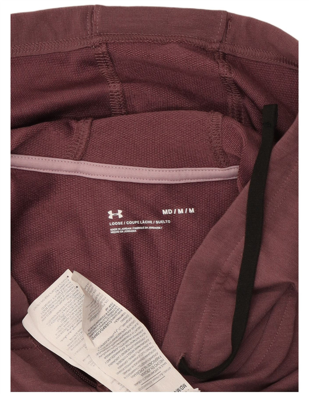 Pulover cu capotă cu fermoar pentru femei UNDER ARMOUR UK 14 Medium Maroon Colorblock