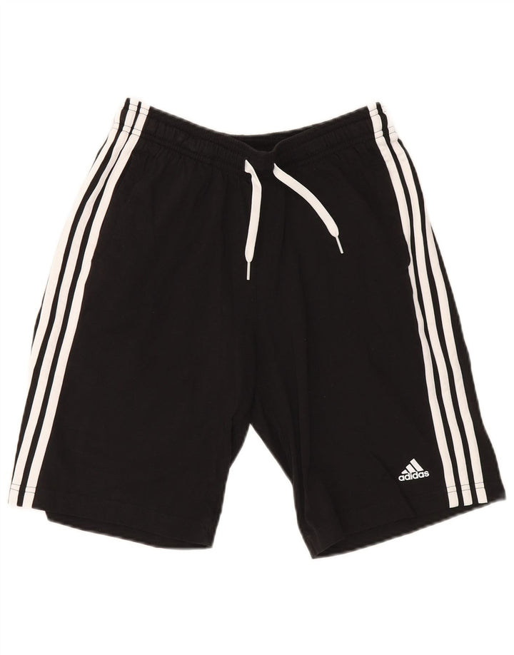 Pantaloni scurți sport pentru băieți ADIDAS 13-14 ani, bumbac negru