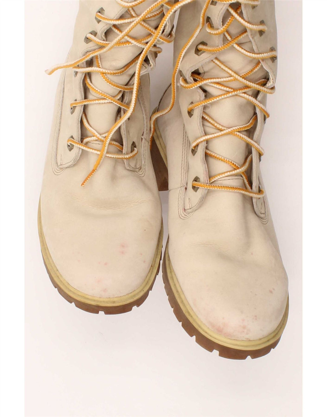 Cizme înalte din piele Timberland pentru femei, mărimea UK 6, piele bej
